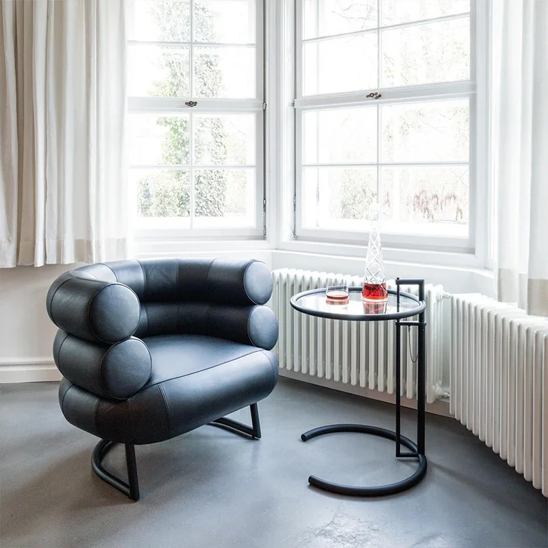 Популярный круглый приставной столик из нержавеющей стали с подъемником - Фотография_4