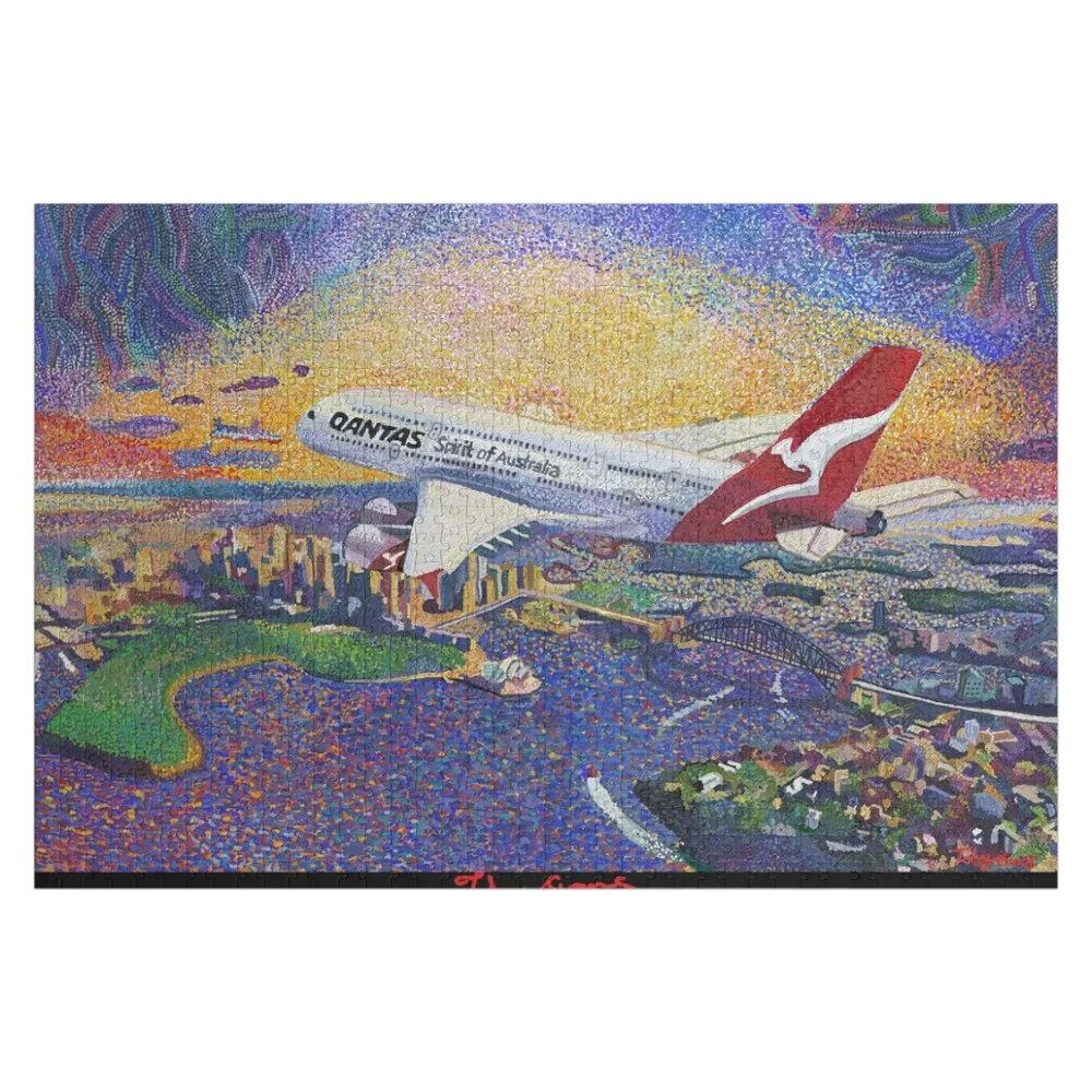 Пазл qantas airbus a380 деревянные