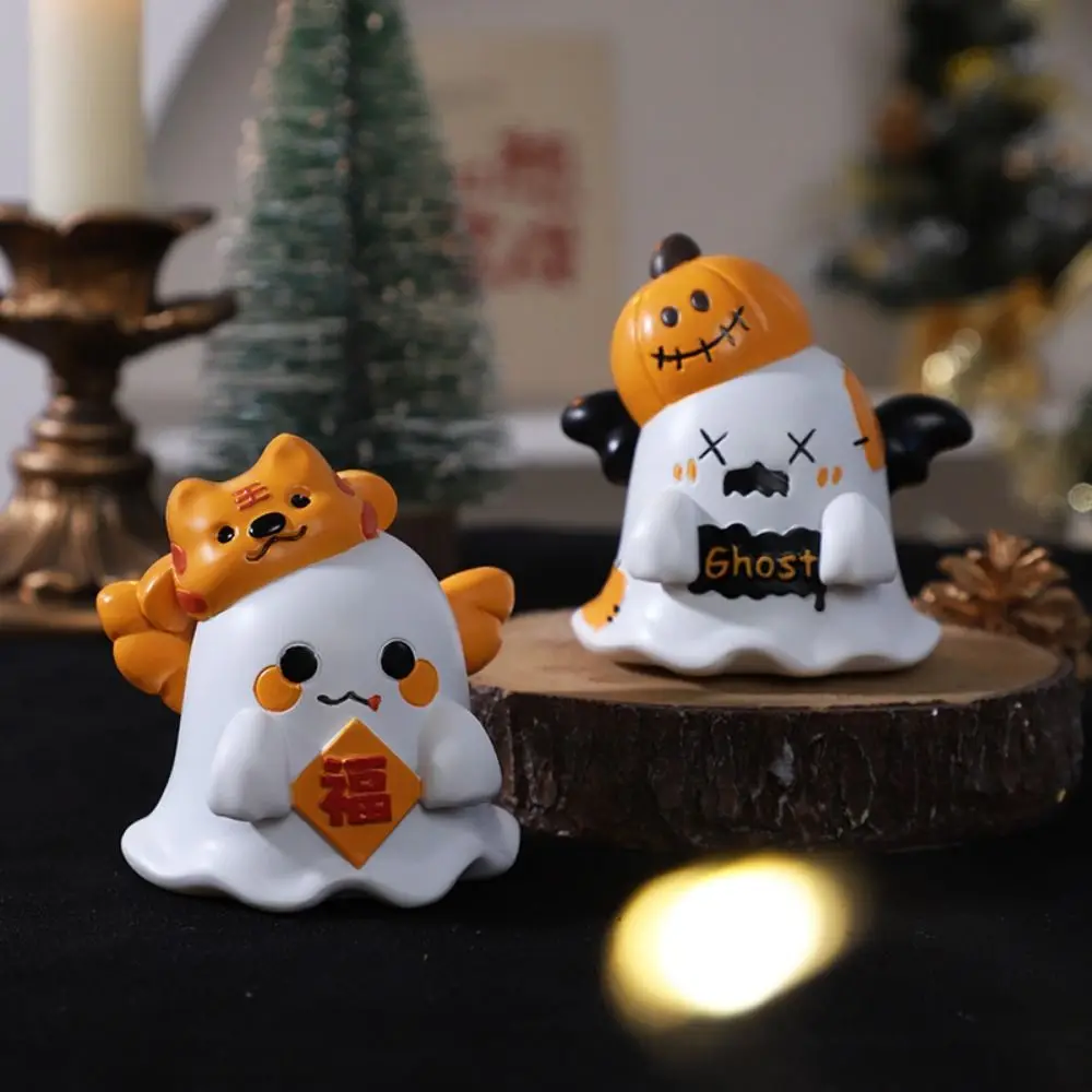 Страшная креативная статуя призрака на хэллоуин - Фотография_5