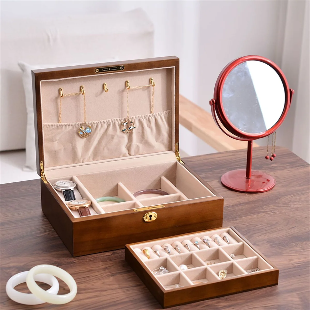 Abqr деревянная винтажная шкатулка - Фотография_5