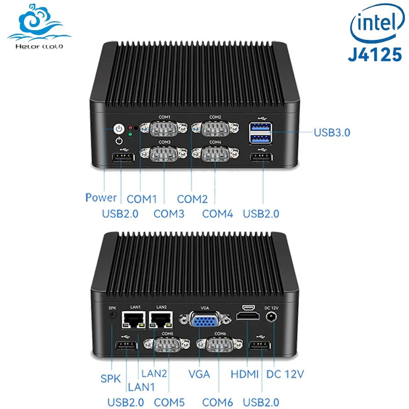 Промышленный мини-пк helorpc 2lan6com