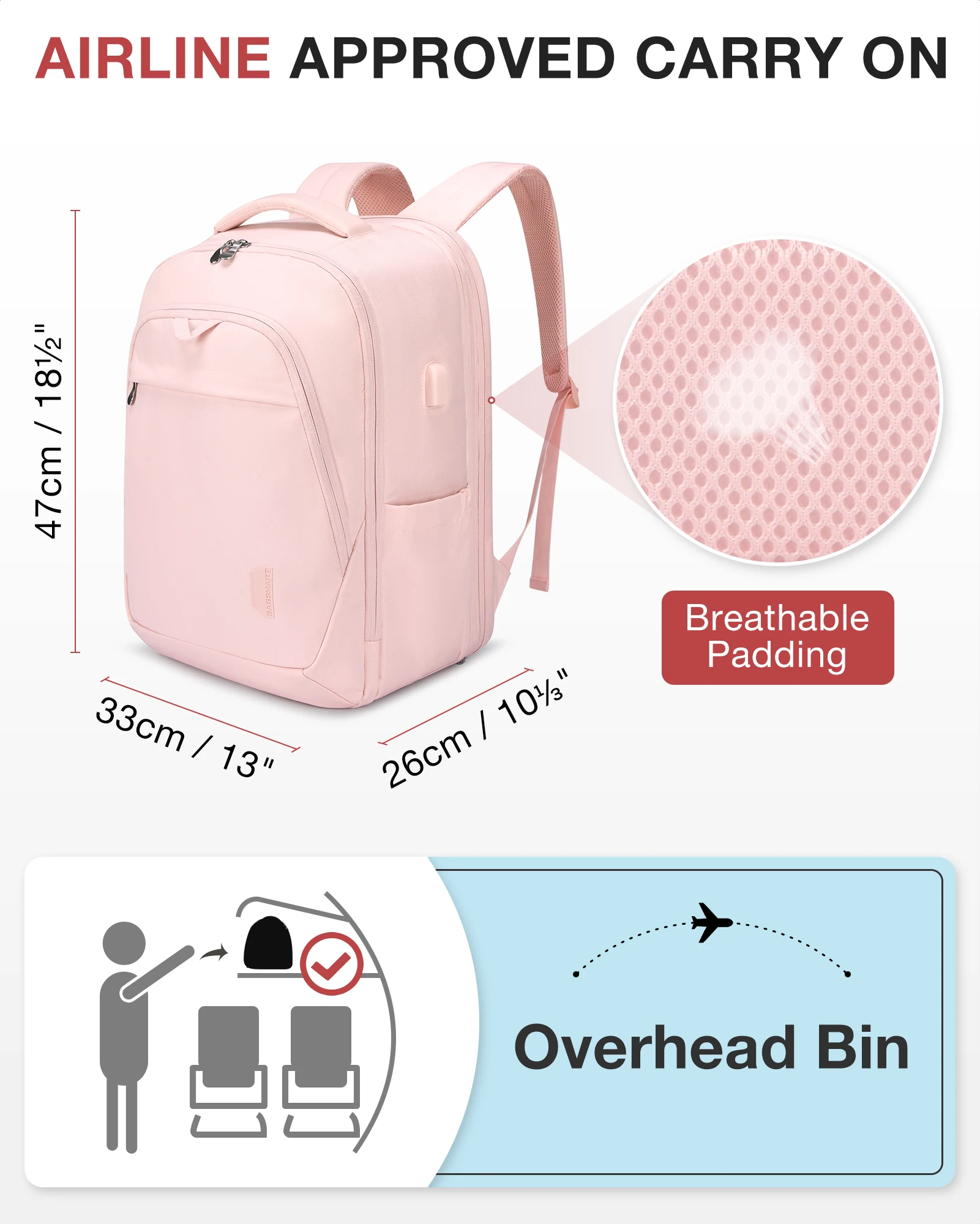 Bagsmart рюкзак школьный девочка - Фотография_6