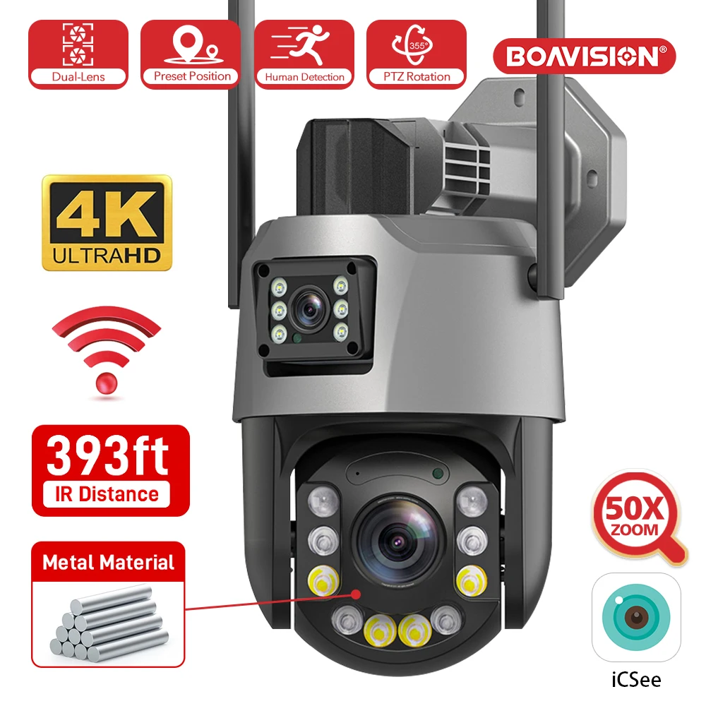 Ru 8mp 50-кратный зум wi-fi наблюдение