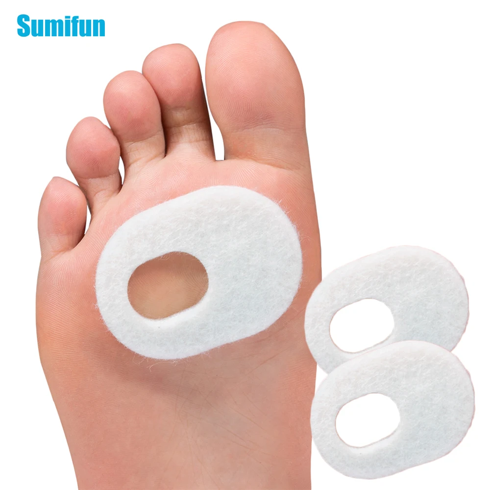 Sumifun белый овальный фетровый коврик для мозолей - Фотография_2