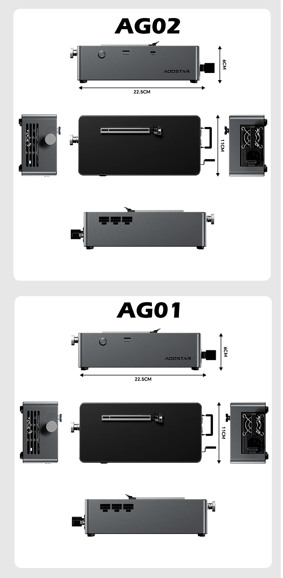 Док-станция ag01 ag02 egpu с портом oculink/usb4 - Фотография_4