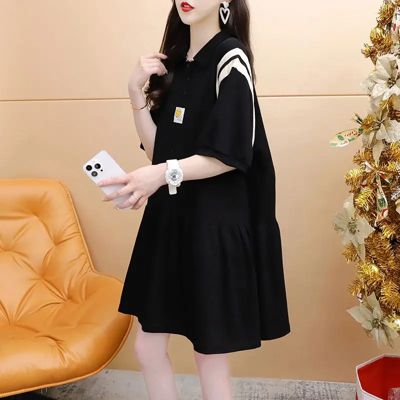 Повседневные платья на пуговицах с воротником-поло - Фотография_5