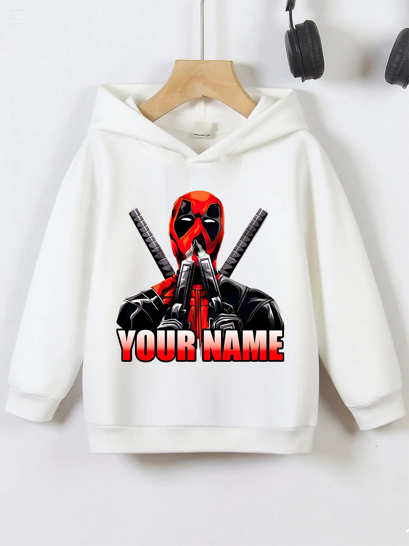 Miniso cool deadpool hoodie — двойные - Фотография_4