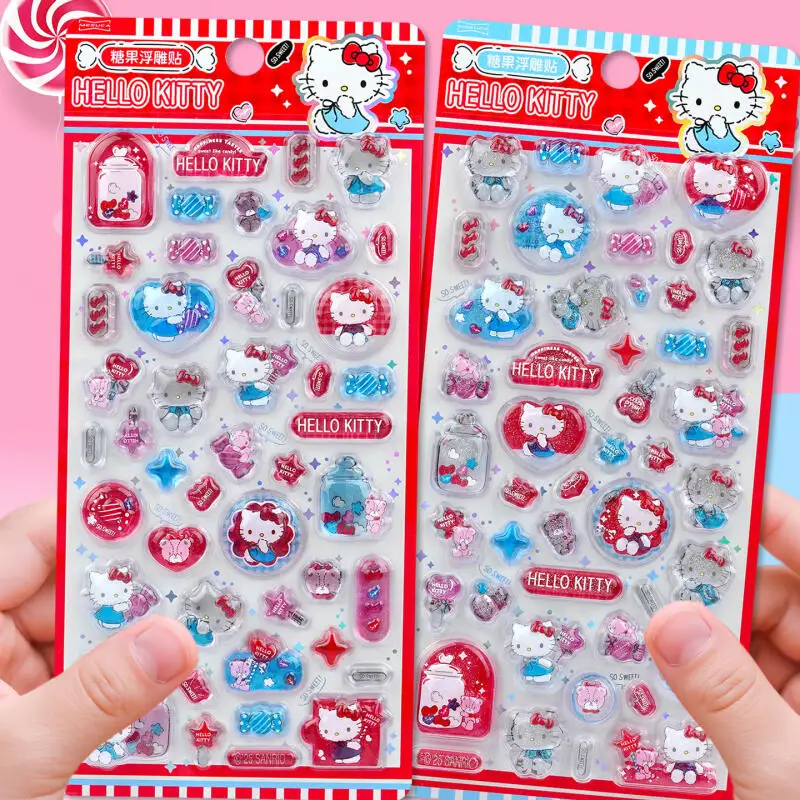 Новые наклейки sanrio candy can hello kitty с кристаллами - Фотография_4