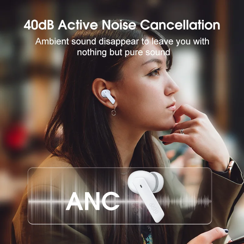 Qcy ht05 anc беспроводные наушники 40 дб с шумоподавлением bluetooth 5 - Фотография_2
