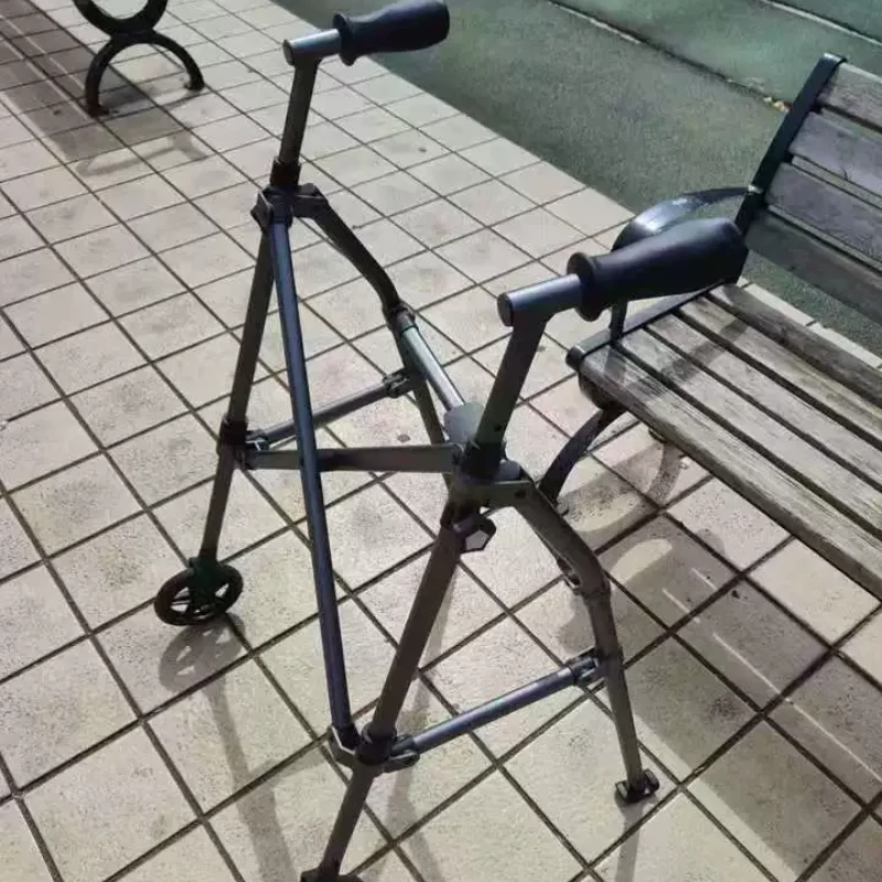 Противоскользящие складные ходунки для пожилых людей - Фотография_6