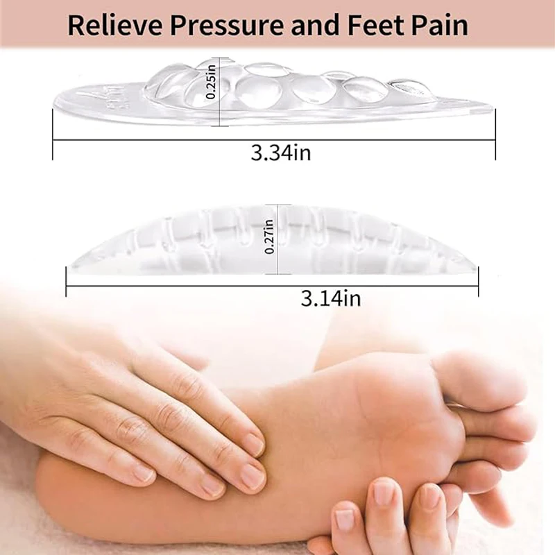 4-пара прозрачных стельок для поддержки свода стопы с плоскостопием - Фотография_5