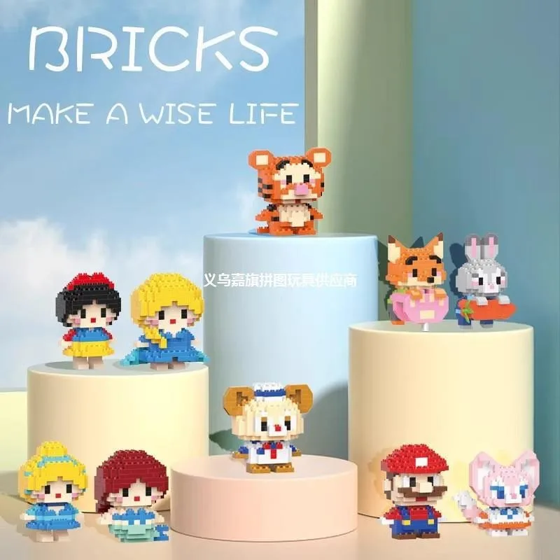 Disney sanrio building block toys персонажи мультфильмов stitch - Фотография_4