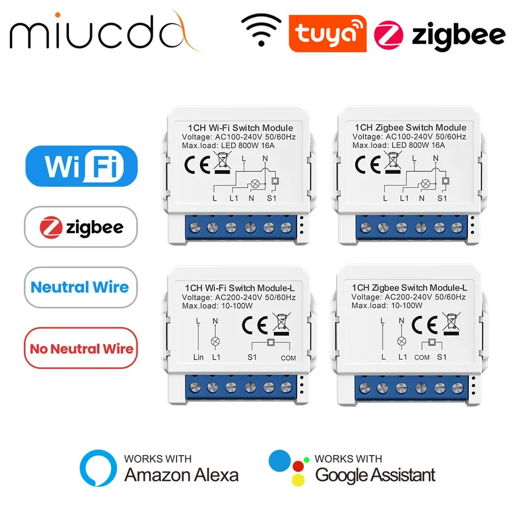 Умный модуль miucda tuya wi-fi/zigbee