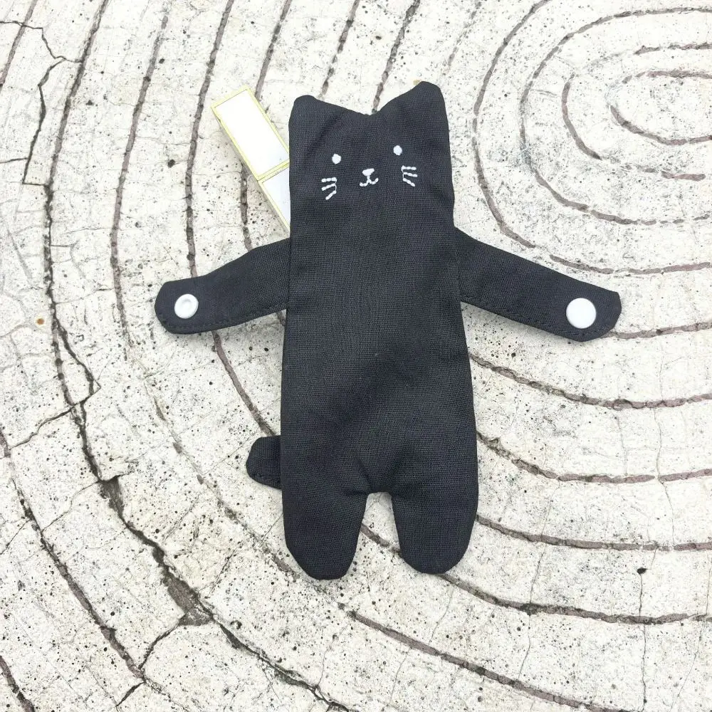 Холщовый кошелек для монет с рисунком кота - Фотография_4