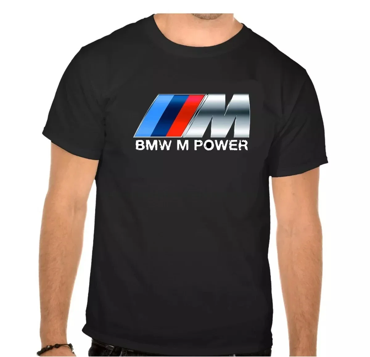 Черная футболка с логотипом m.power bmw auto