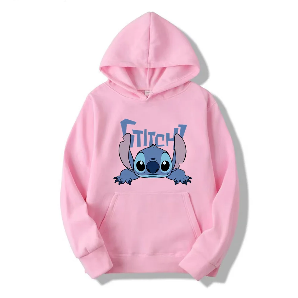 Милая свободная толстовка с капюшоном и мультяшным принтом disney stitch - Фотография_3