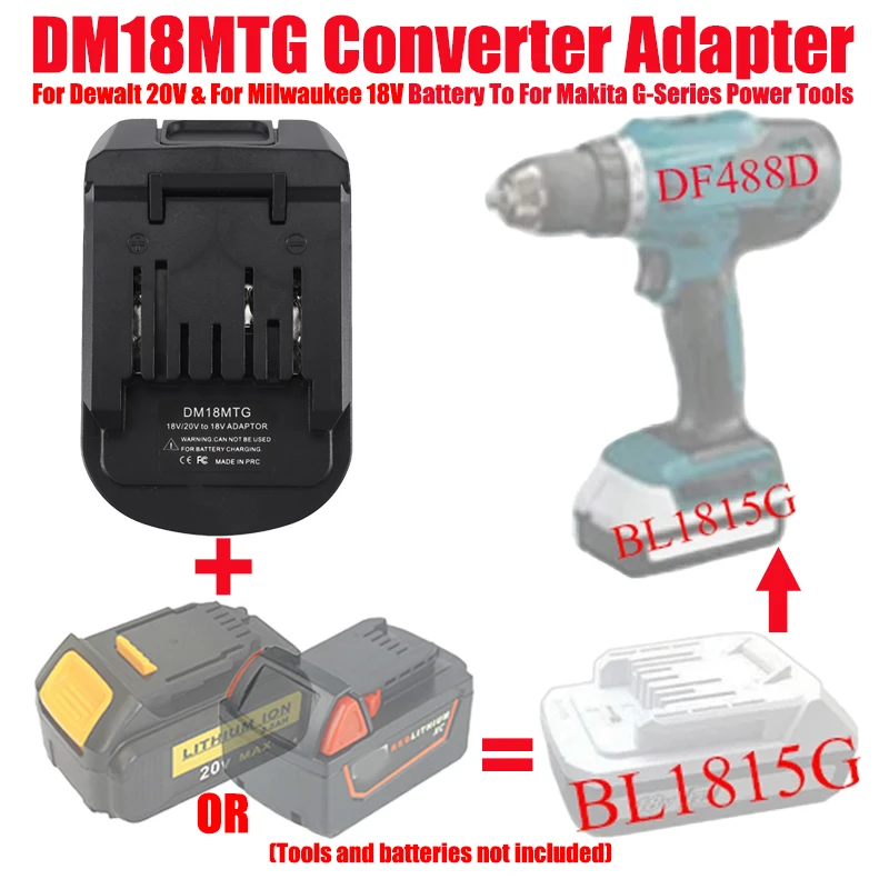 Адаптер аккумулятора alasicka dm18mtg - Фотография_2