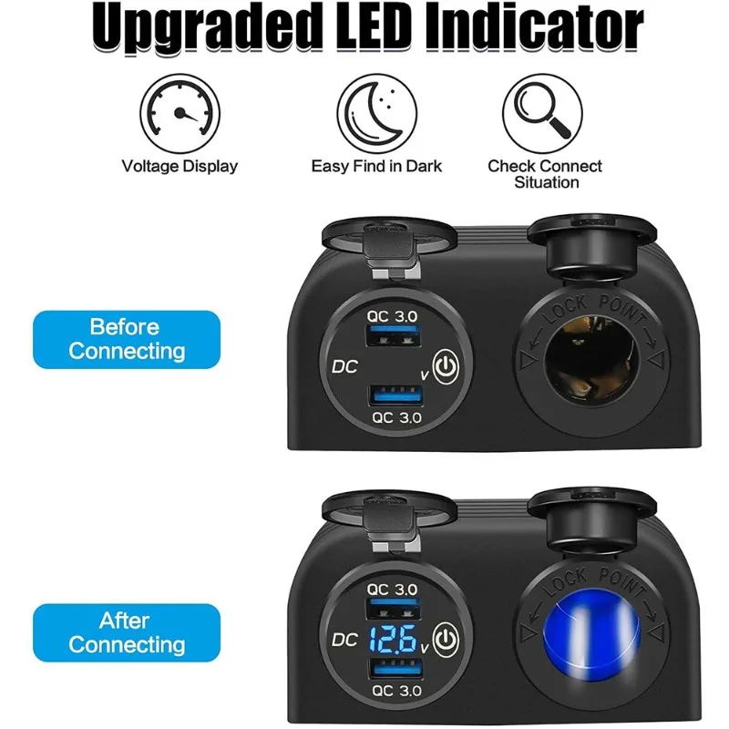 Панель автомобильного зарядного устройства в стиле палатки - Фотография_3