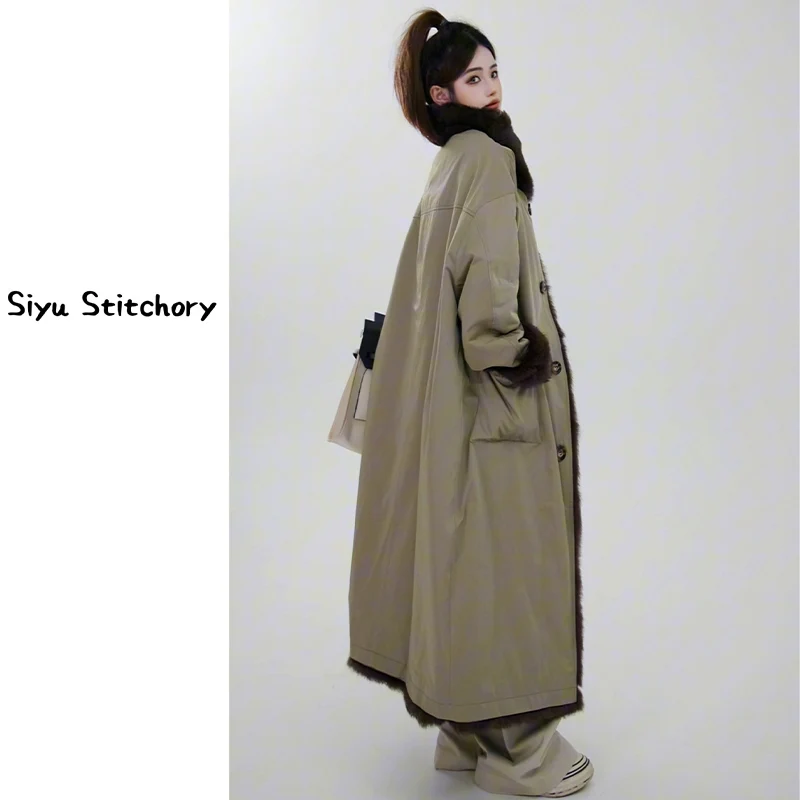 Года, длинная женская зимняя куртка из 100% натурального натурального меха - Фотография_2