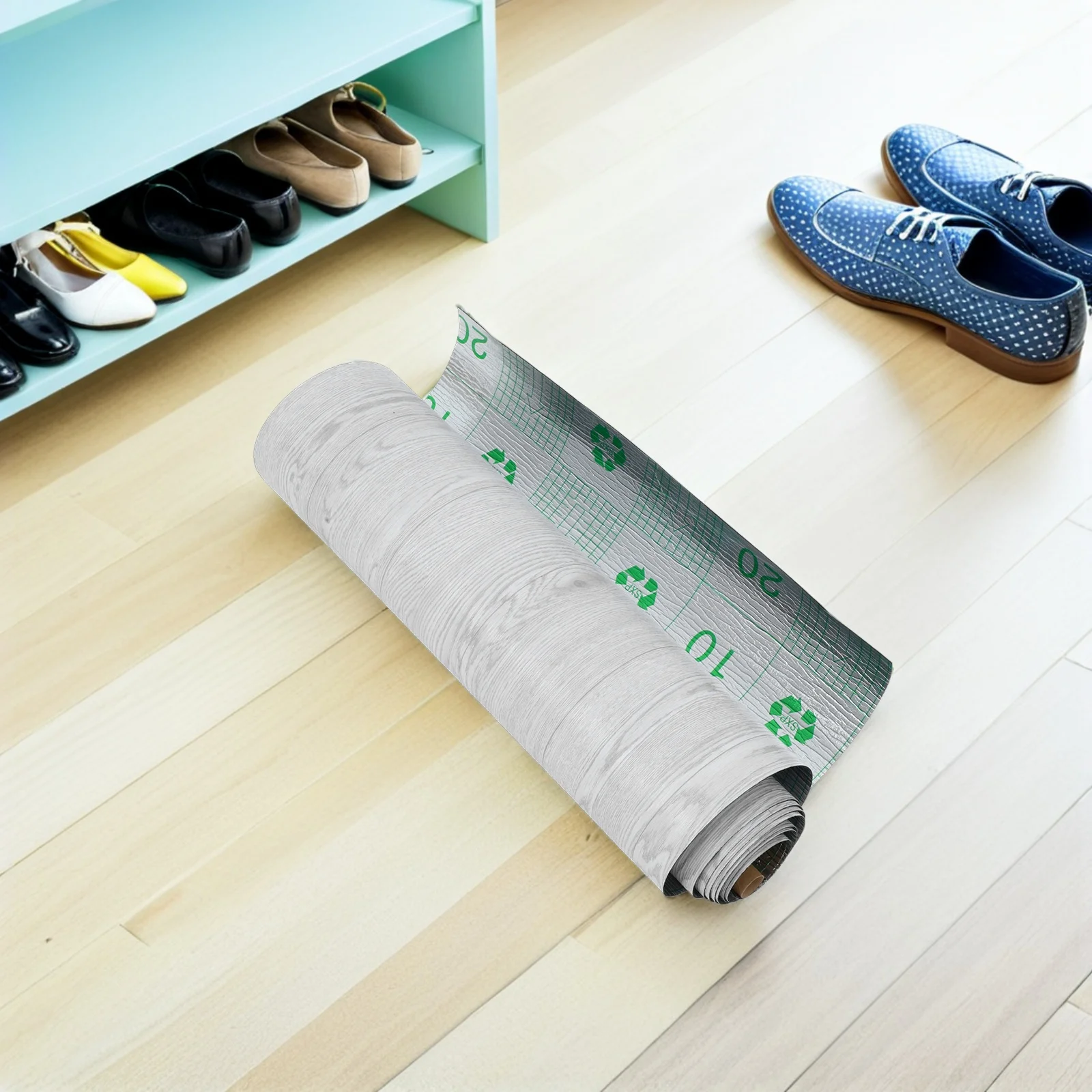 1 рулон самоклеящейся плитки для пола из пвх - Фотография_3