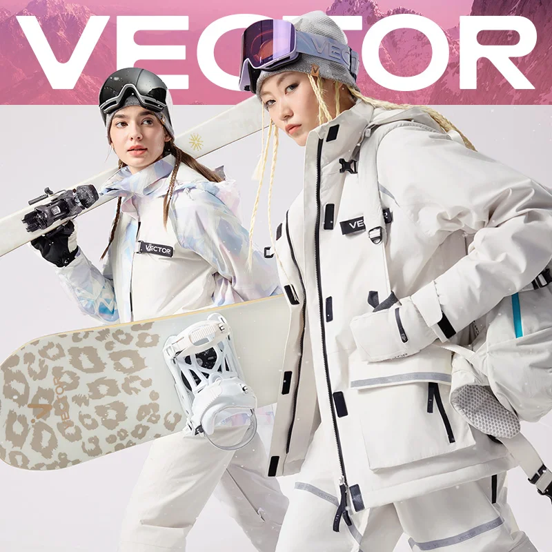 Vector брендовая мужская и женская лыжная куртка