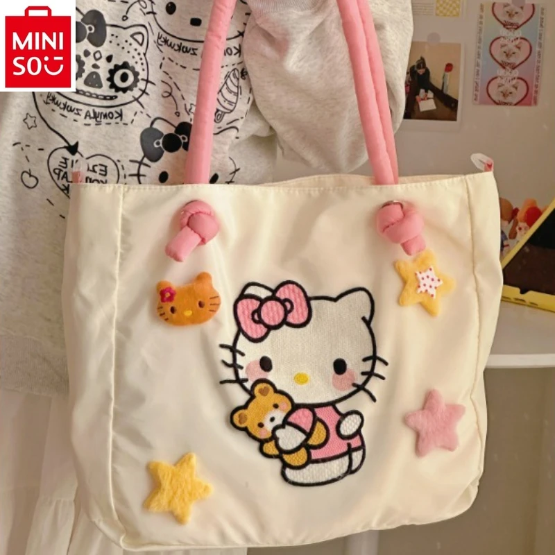 Милая вместительная сумка-тоут miniso hello kitty для студентов
