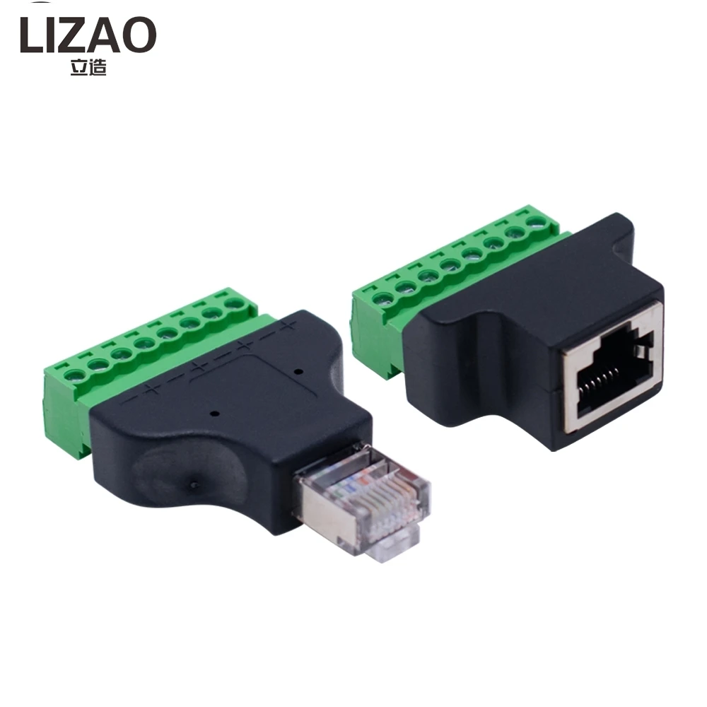 Rj45 к винтовой клемм блок 8p разъем