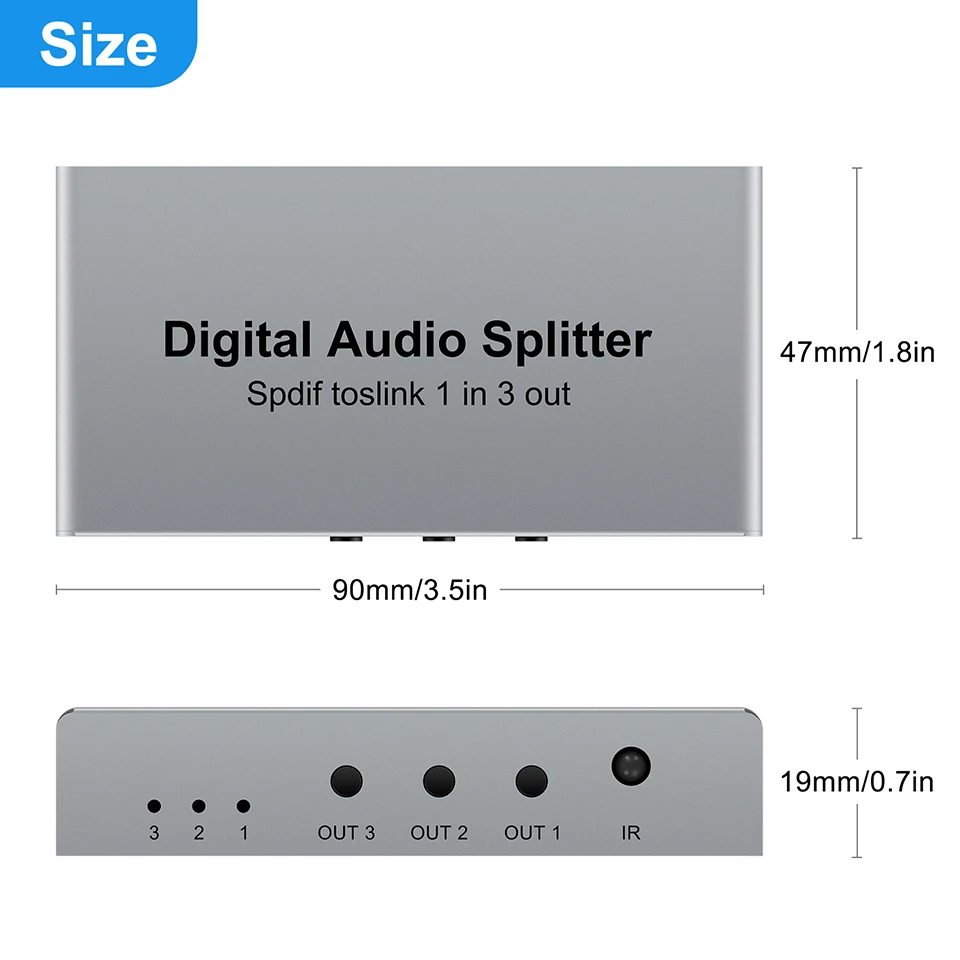 3-полосный оптический разветвитель spdif toslink 1x3 - Фотография_6