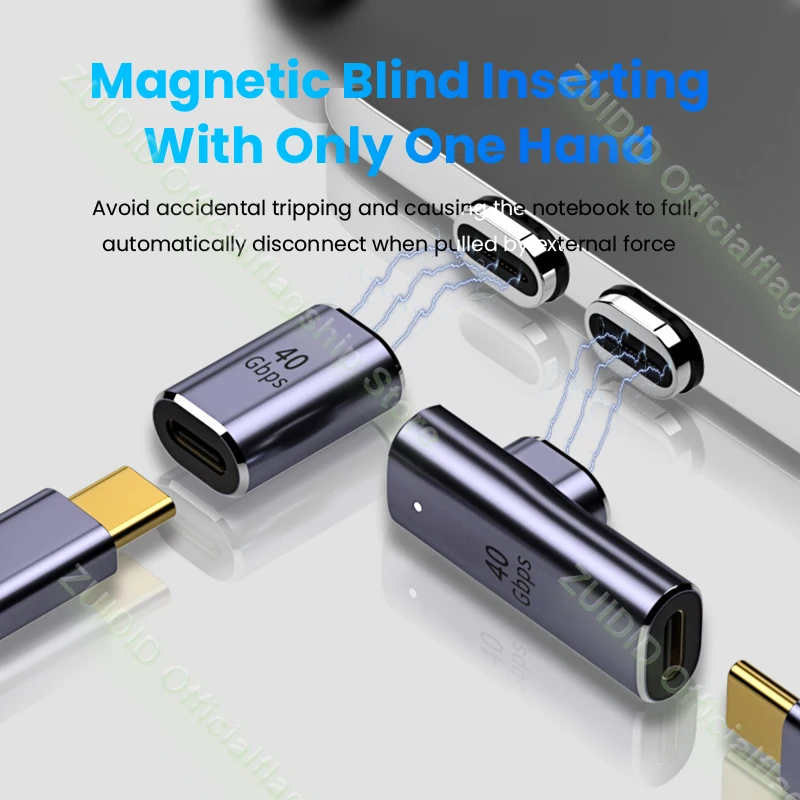 Магнитный адаптер usb4.0 thunderbolt3 usb c к типу c - Фотография_6
