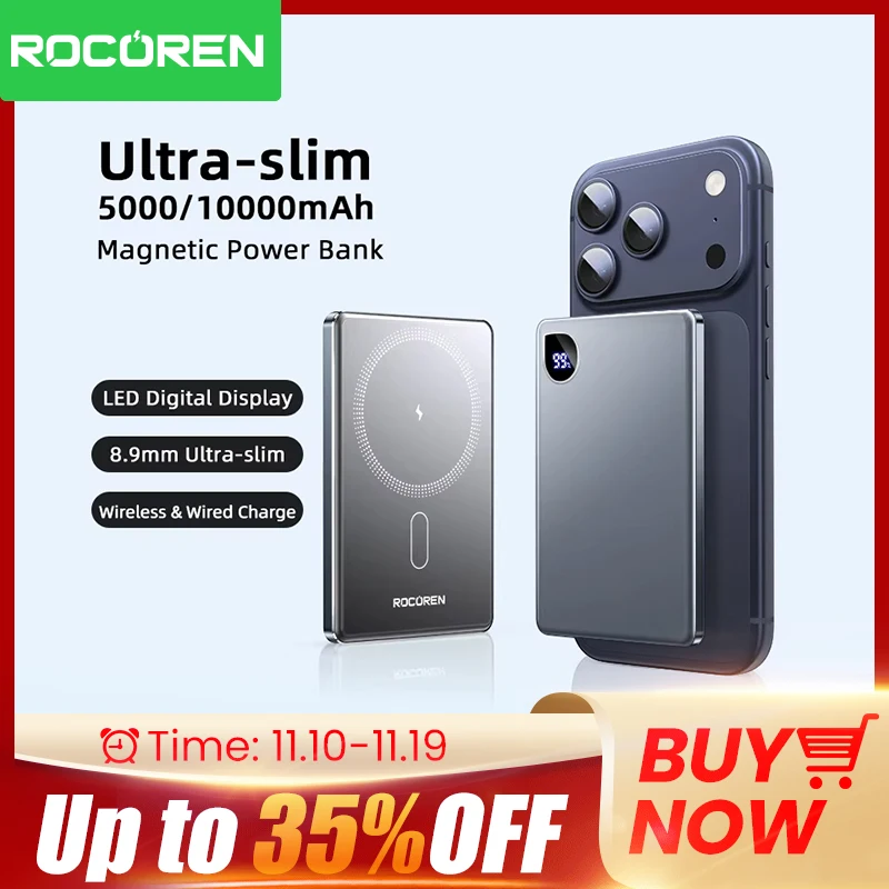 Rocoren 10000 мач магнитный powerbank