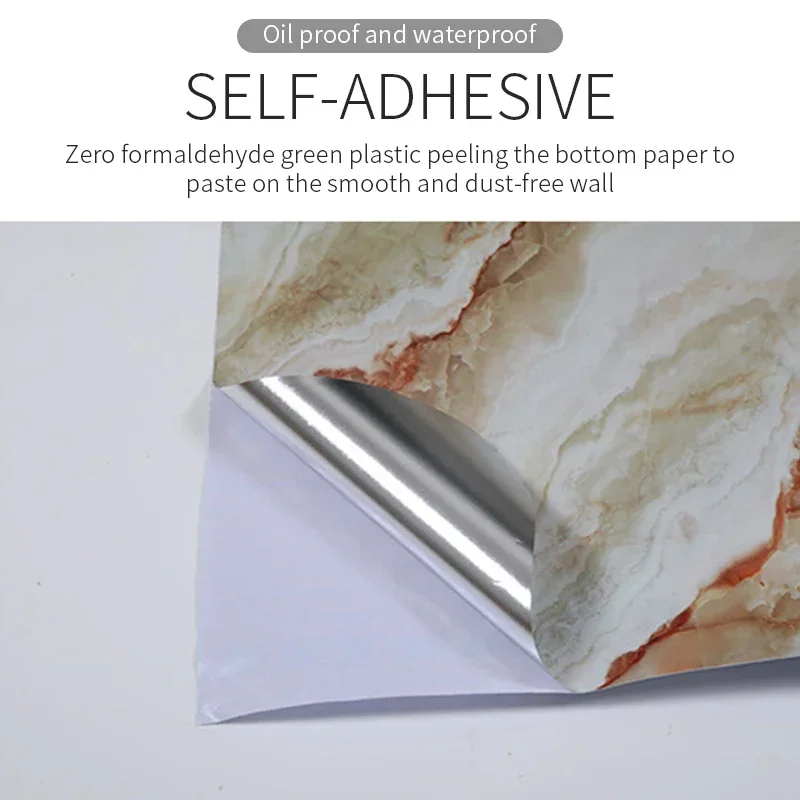 Мраморная кухонная маслостойкая пленка для плиты - Фотография_5