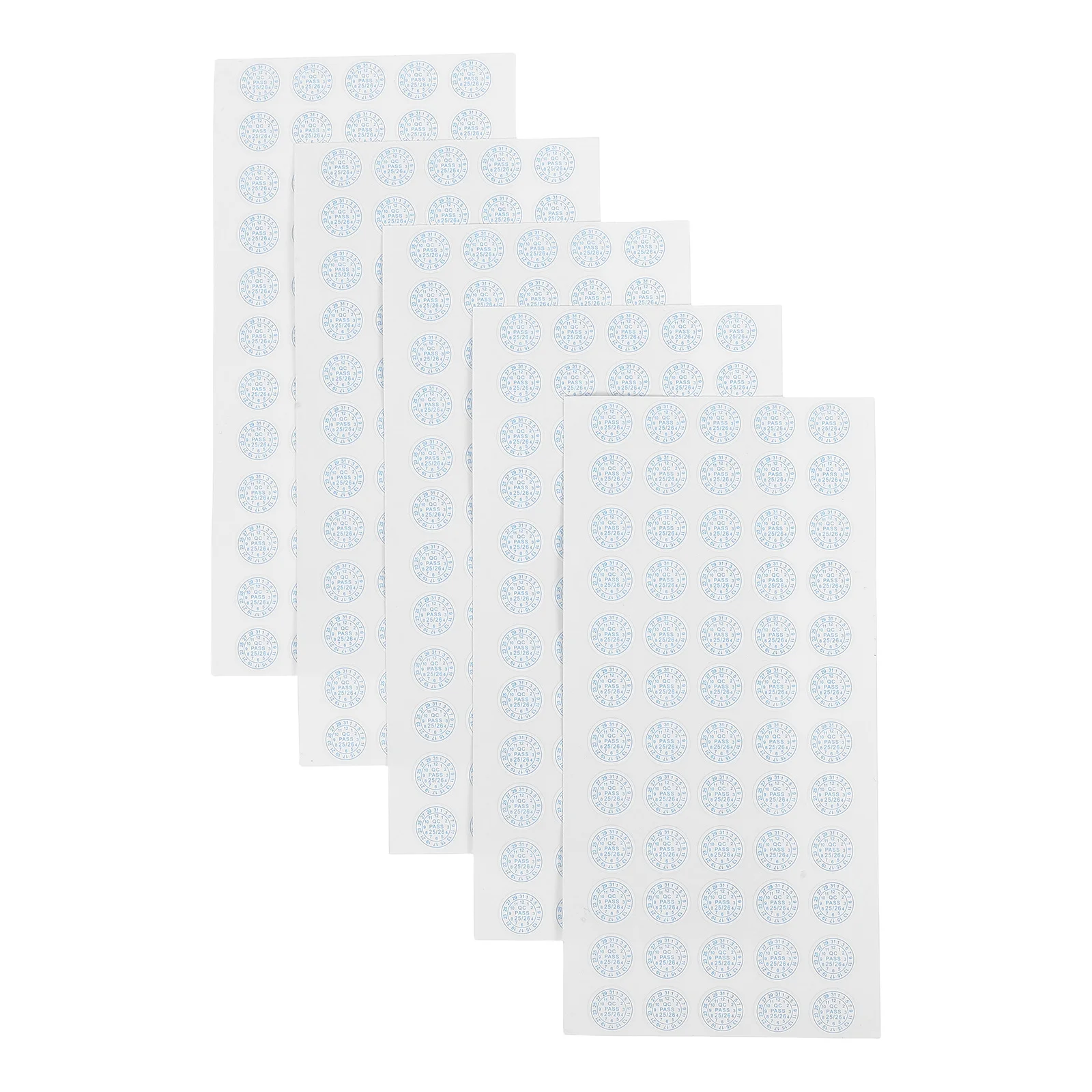 5 листов наклейки с контролем качества