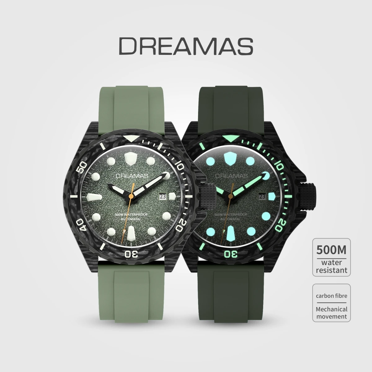 Часы для дайвинга dreamas из углеродного волокна