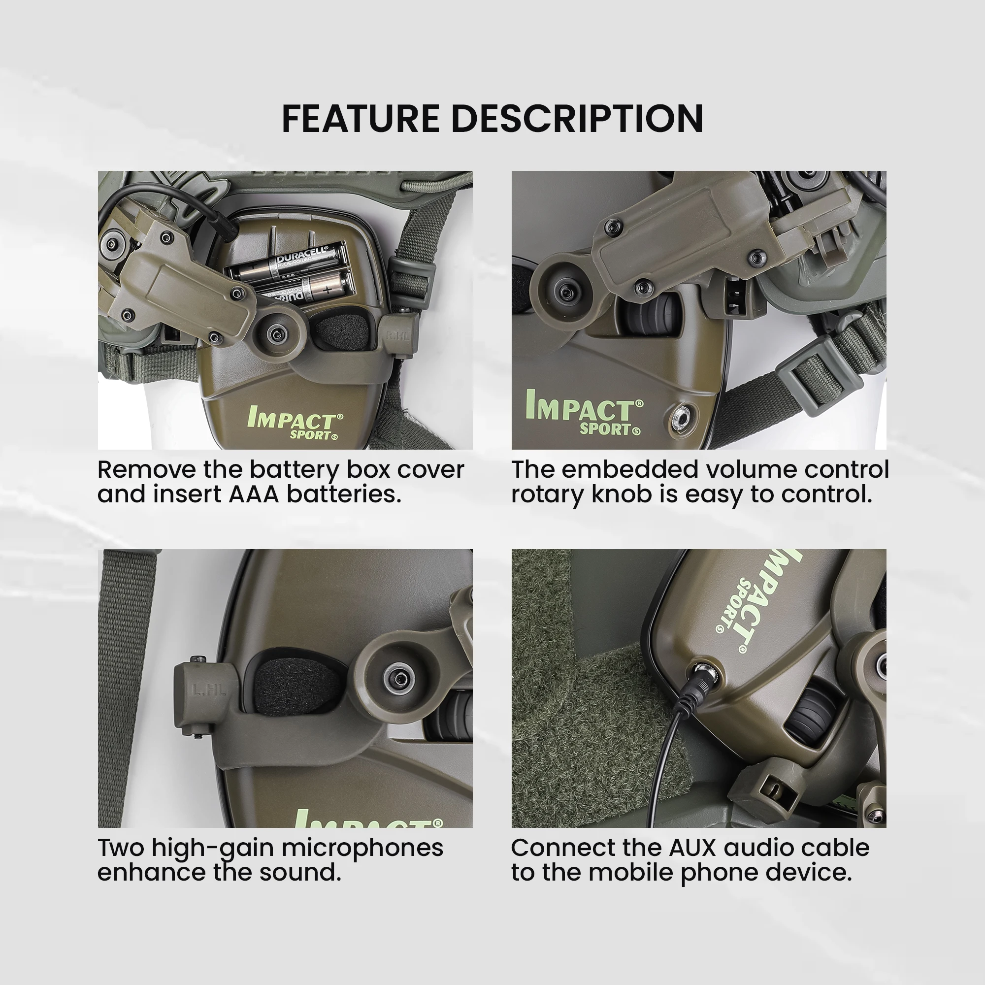 Ударная спортивная электронная гарнитура для стрельбы - Фотография_6