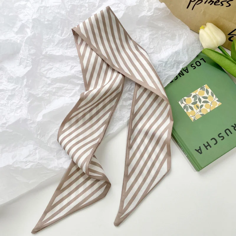 Женский длинный шелковый шейный платок - Фотография_5