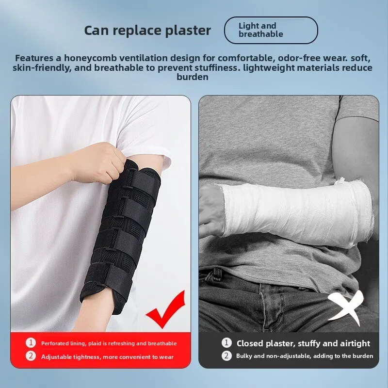 Детская рука, фиксированная дышащая регулируемая шина для локтя - Фотография_4