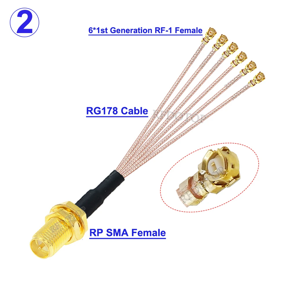 Sma rp/sma гнездо до 6 x u.fl ipx-1 - Фотография_3