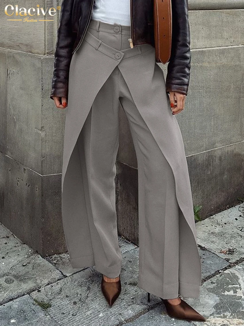 Clacive модные свободные серые