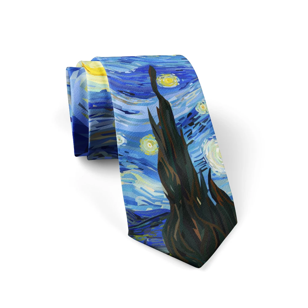 Галстук «звездная ночь» с изображением ван гога - Фотография_5