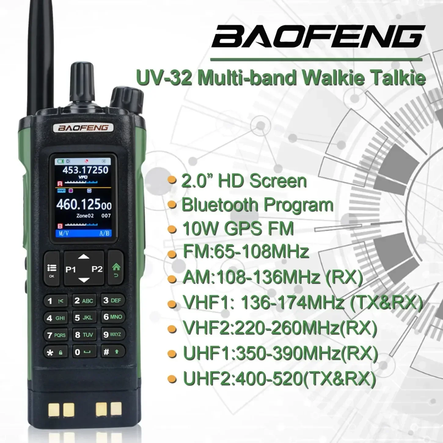 Walkie talkie baofeng uv-32 air
