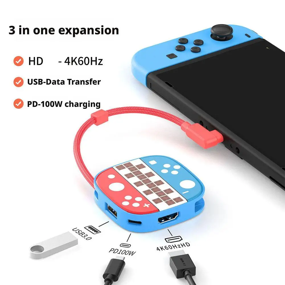 Док-станция 2-го поколения типа c 3 в 1 для switch2 4k 60 гц usb3 - Фотография_2