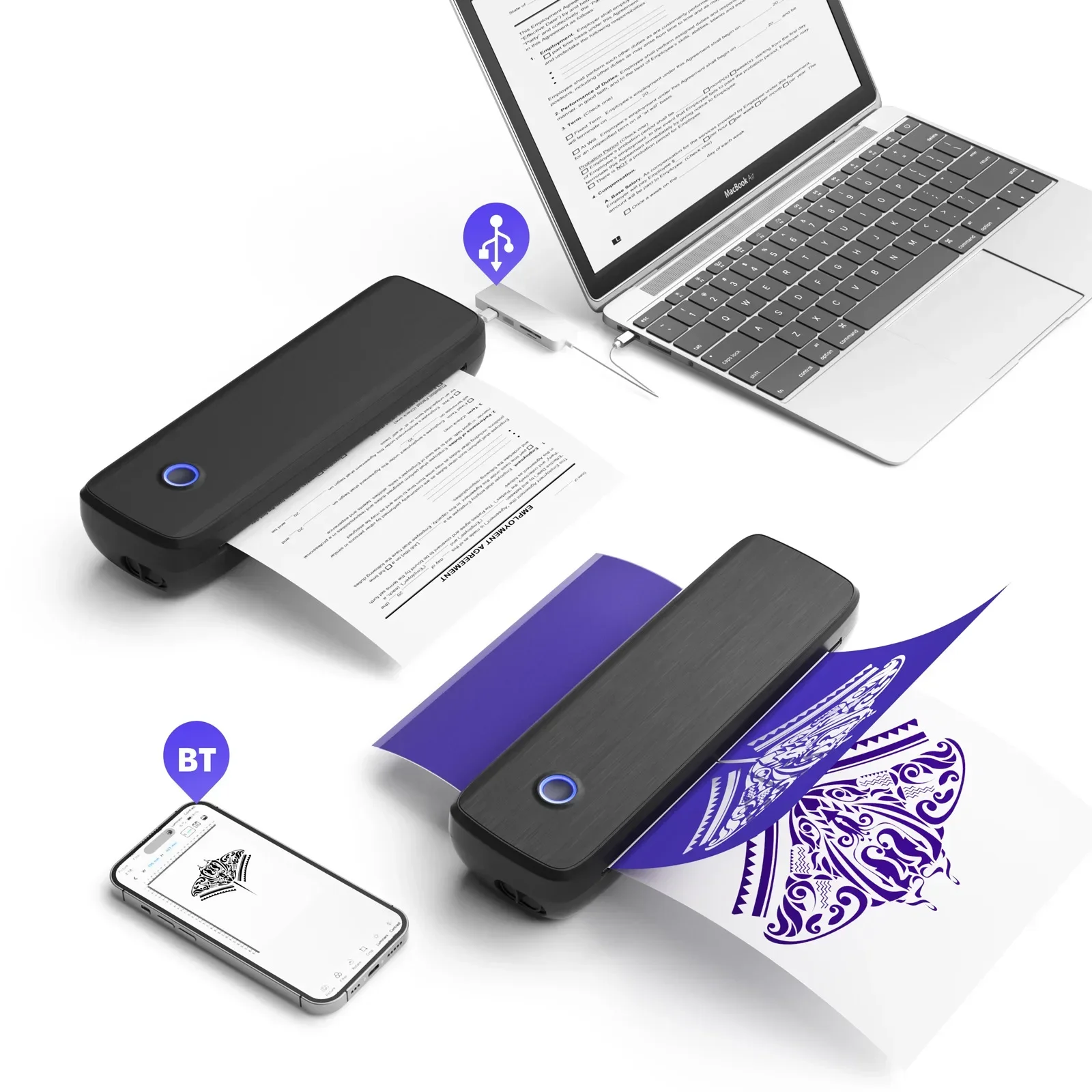 Термальная машина для татуировки bluetooth a4 - Фотография_5