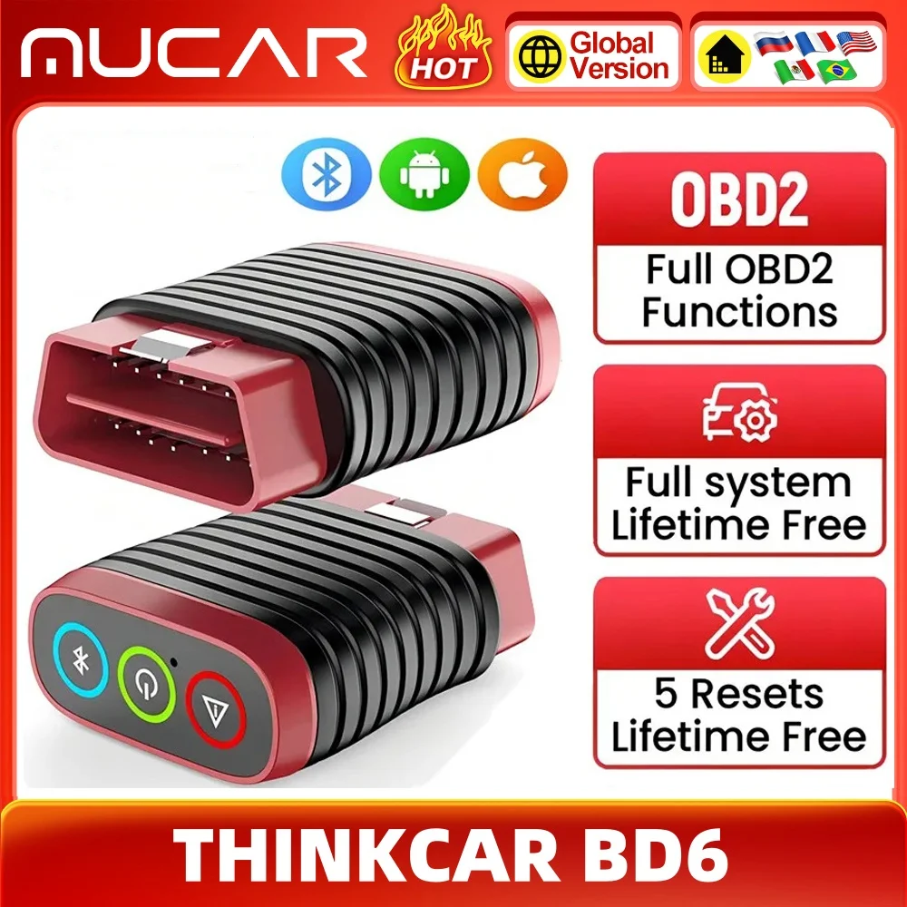 Thinkcar bd6 obd2 сканер полная система диагностический инструмент 5
