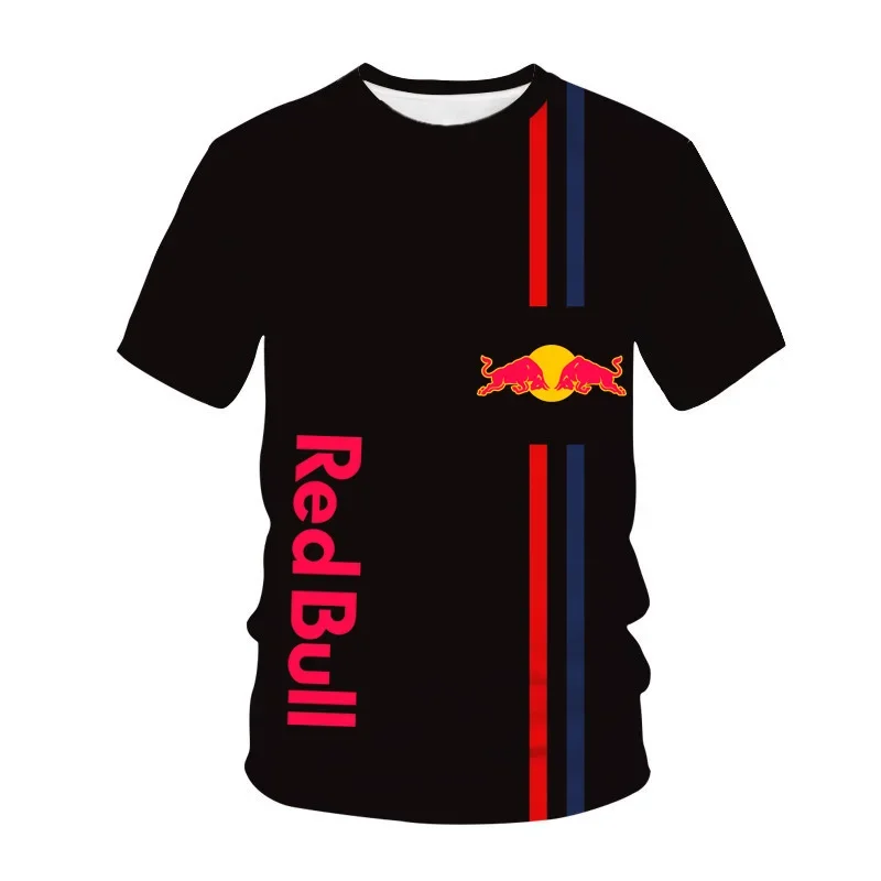 Мужская летняя новая футболка red bull с круглым вырезом и 3d принтом - Фотография_3