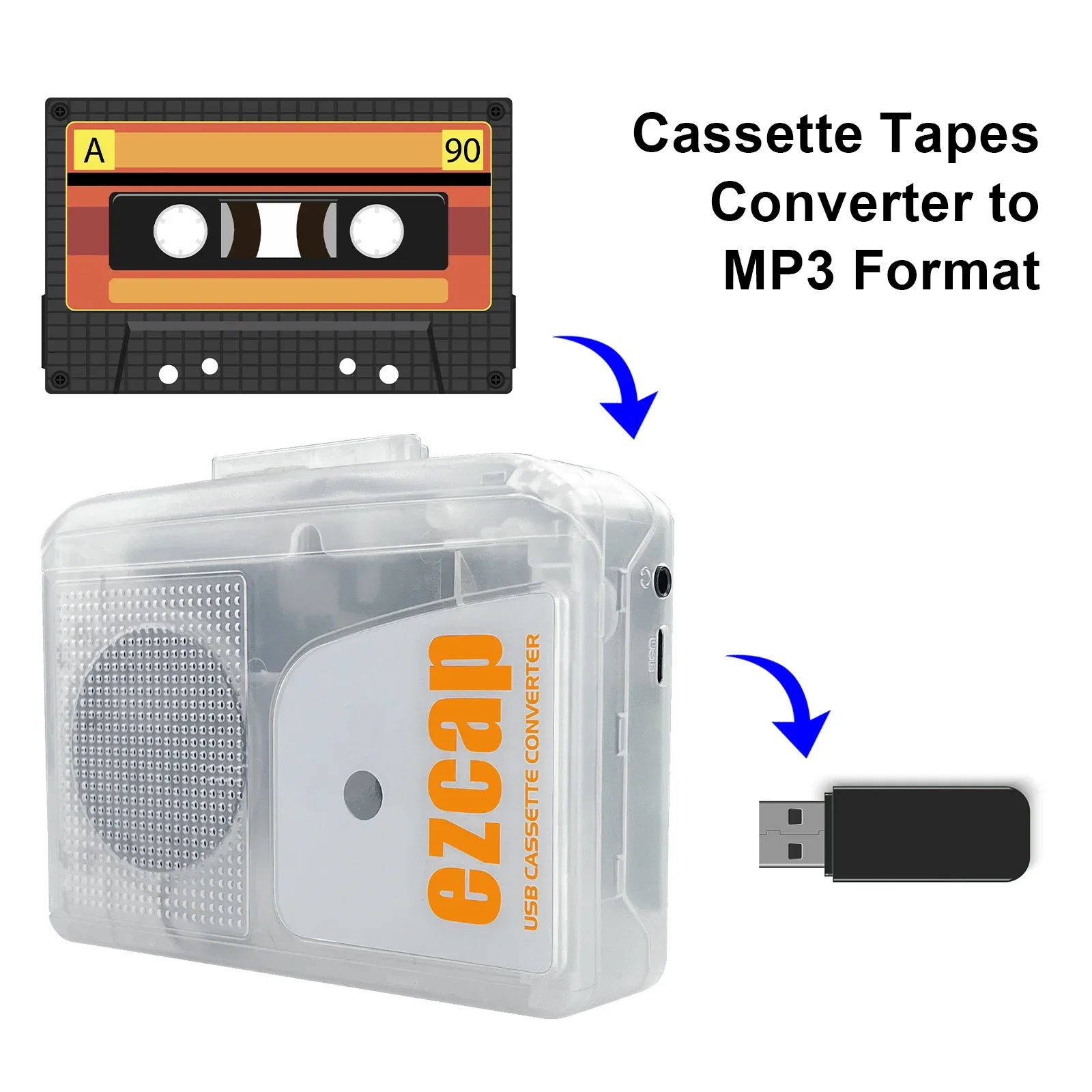 Новый ezcap249 usb-кассетный плеер walkman - Фотография_2