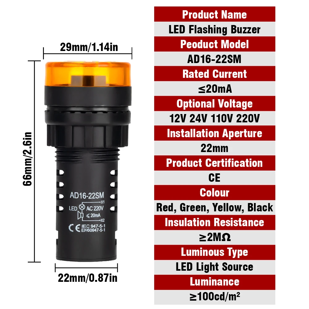 Ad16-22sm 22 мм диаметр панели - Фотография_2
