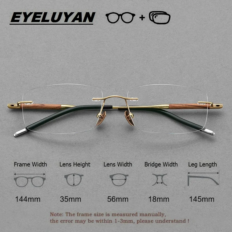 Eyeluyan титановые деревянные очки - Фотография_2