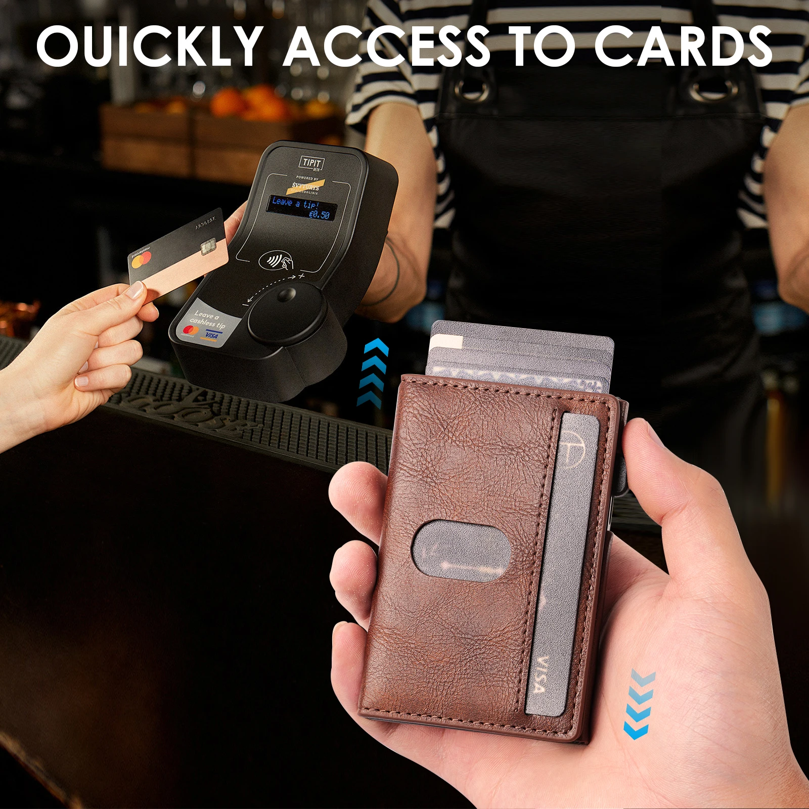 Кошелек из натуральной кожи с блокировкой rfid - Фотография_5