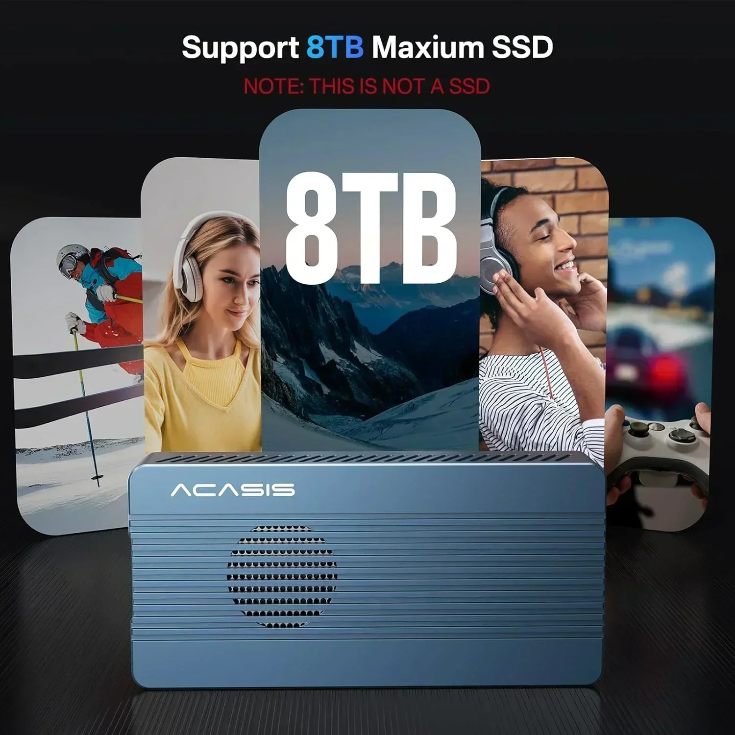 Корпус ssd acasis 40 гбит/с usb 4 с охлаждающим вентилятором - Фотография_5