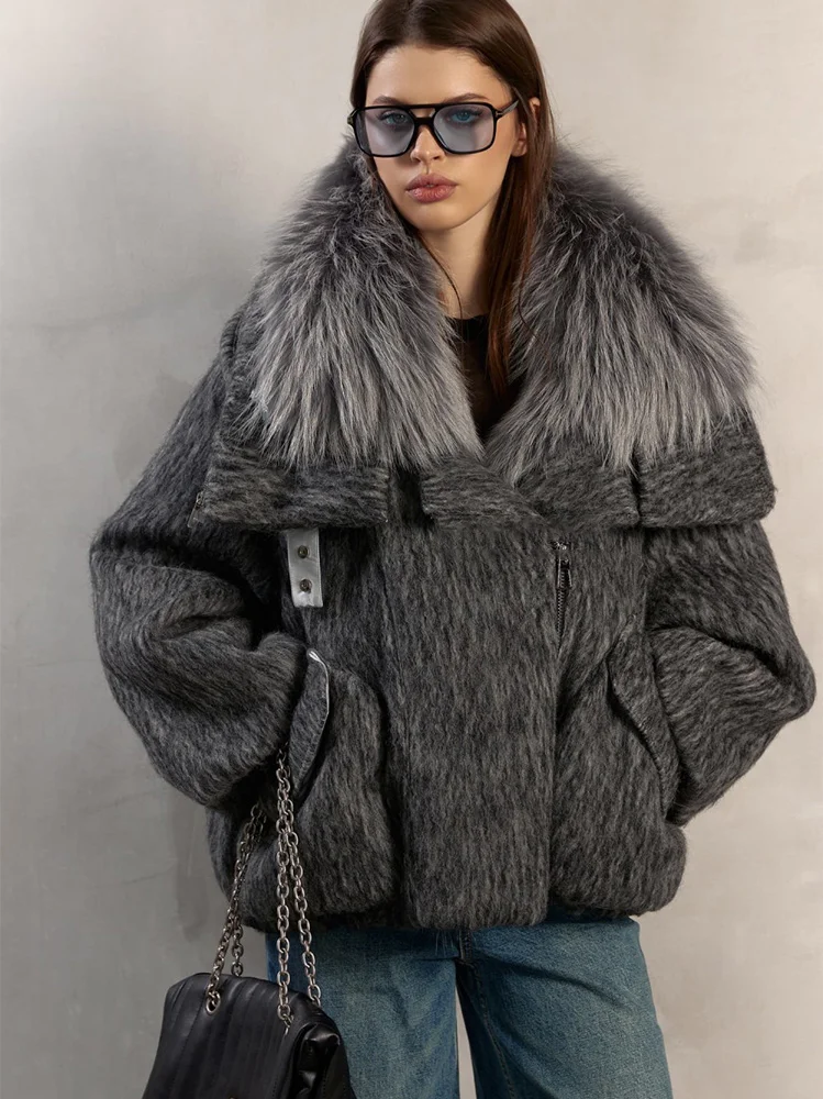 Модная женская зимняя теплая куртка на гусином пуху - Фотография_3